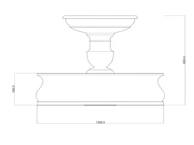 fountain for outdoor backyard decoration house exterior  Low-poly 3D model