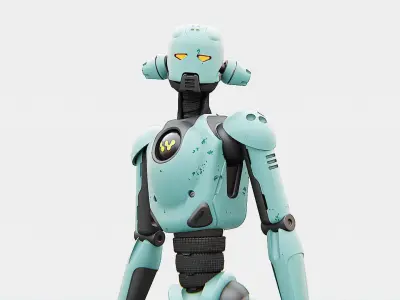 ANDROID JUNO FEMALE  RIGGED 3D model