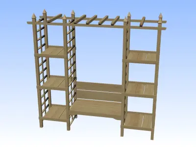 OUTDOOR FURNITURE 03 Low-poly 3D model