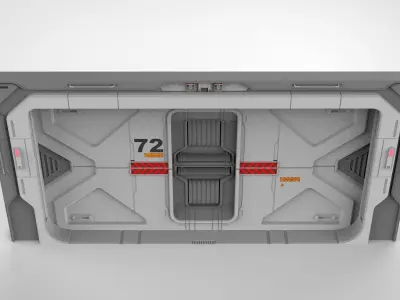 sci fi door 21 3D model