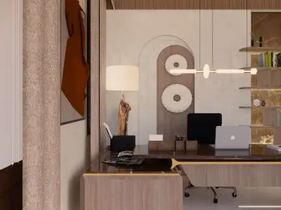 mocha mousse office design 3D model purchase