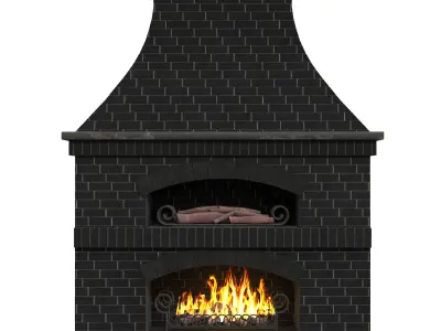 outdoor fireplace 3D model purchase