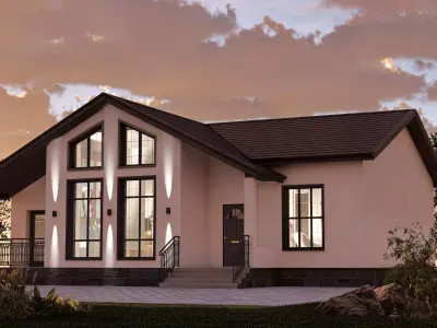Modern Single-Story House  3D model