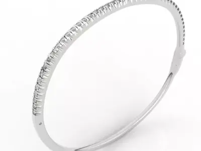 Elegant Diamond Bangle 3D print model
