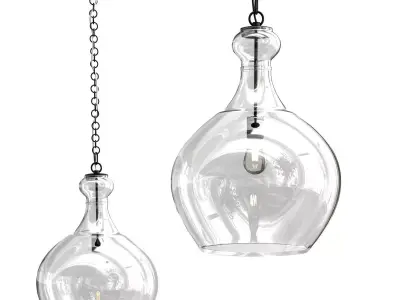 Flynn Recycled Glass Pendant 3D model