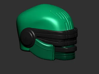 helmet high poly sculpt 3d printable ver 7 3D model 3D model