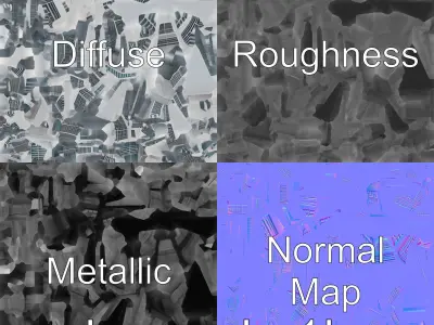 Futuristic Skyscraper Architectural Model Low-poly 3D model