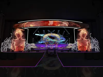 Concert Stage 3 3D model