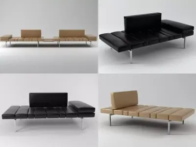 S four different sofas 3D model