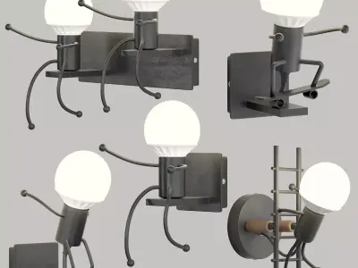 Creative Little Man Lamp 3D model