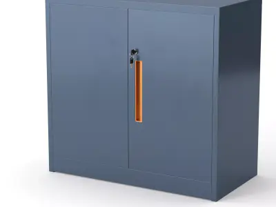 Locker Cabinet File Metal Storage Low-poly 3D model