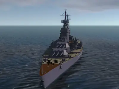 SOVIET BATTLESHIP SLAVA 3D MODEL 3D model