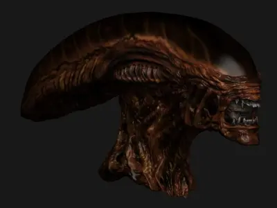 Alien Resurrection Warrior head 3D model
