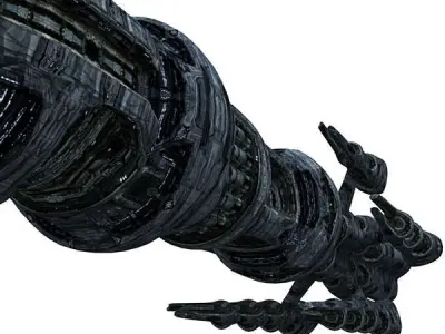 3DRT - Sci-Fi Norad Battleship - Bereth Low-poly 3D model