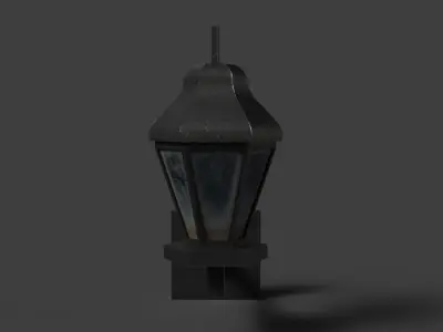 wall lamp Low-poly 3D model 14