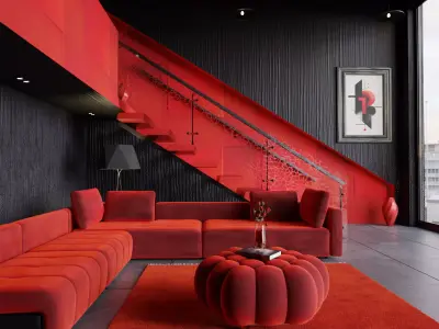 Living Room 3D model 117