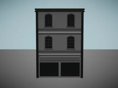 Low Poly Apartment Low-poly 3D model
