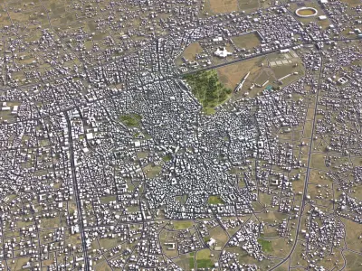 Dhamar - 3D City Model Low-poly 3D model