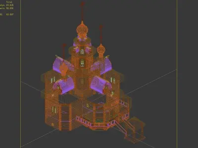 Different dimension - building - wooden house 01 3D model