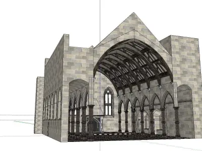 Architecture-Religion-God-Culture-Temple-0248 gothic church w... 3D model