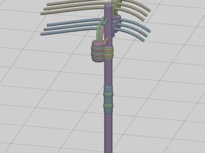 Electricity pole 3D model