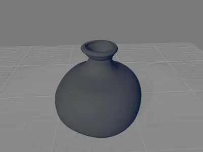 Melvin Modern Bubble Recycled Glass Table Vase 3D model