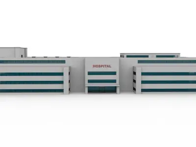 Modern hospital 3D model