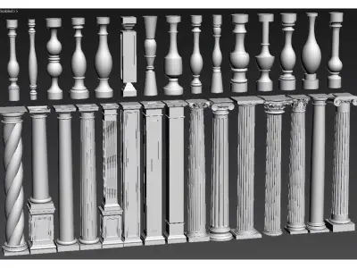 European architectural order 3D model