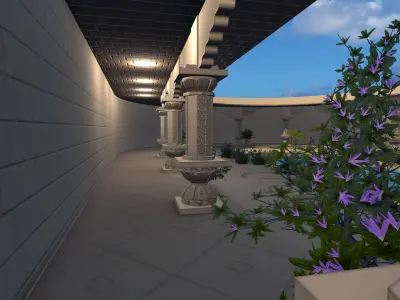 Ancient Indian Swimming Pool Free low-poly 3D model