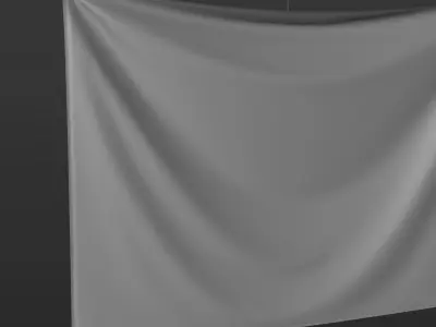 3d Flag Fabric Banner Low-poly 3D model 3D model