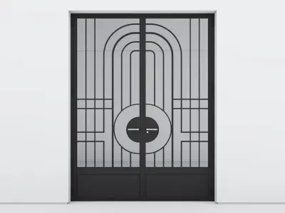 Aluminium door 329 3D model