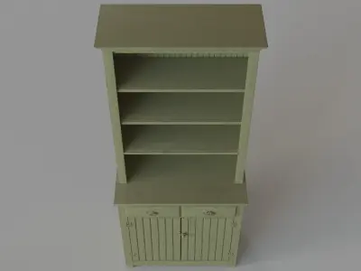 Antique Step Back Hutch 3D model