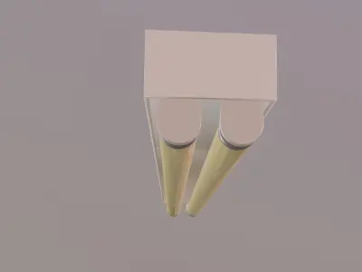 Fluorescent Fixture Low-poly 3D model