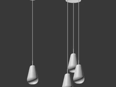 Anoli 1and 3 Nuura Pendant 3D model