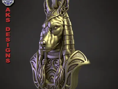 Animal Pendant Jewelry Egyptian Anubis v1  3D print model