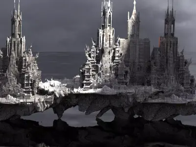 rising  mountain city of the gods 3D model
