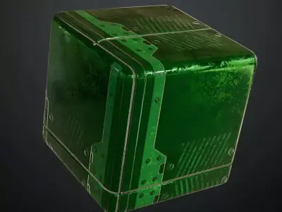 Mossy Metal Plate PBR Seamless Texture