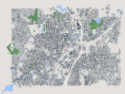 Worcester City USA 3D model