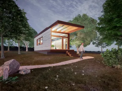 Wood House 1 Low-poly 3D model