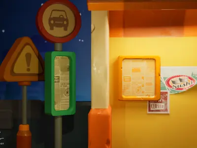 Bus Station Low-poly 3D model buy