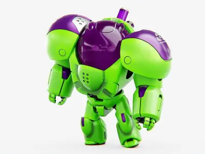 TOY BOT CYCLON RIGGED 3D model