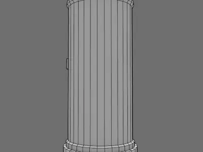 UK Post Box  Low-poly 3D model
