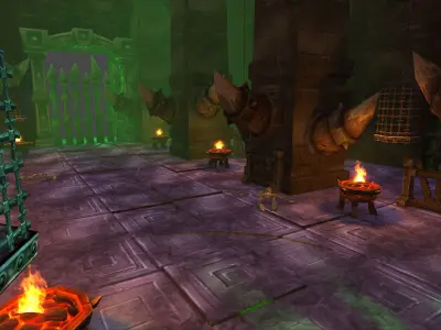 Fantasy Chess RPG Environment - Dungeon1 Low-poly 3D model