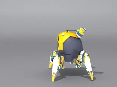 3D Smart Drone SD3 Low-poly 3D model