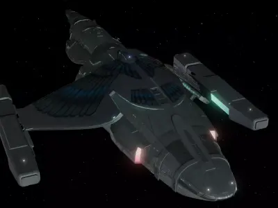 Romulan Z-1 Nova Battleship Low-poly 3D model