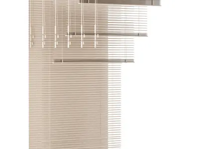 Aluminum Venetian Blinds Bandalux set 02 3D model