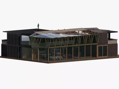 MODERN WOODEN HOUSE 3D model