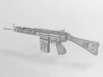 Heckler and Koch G3 Rifle 01 3D model