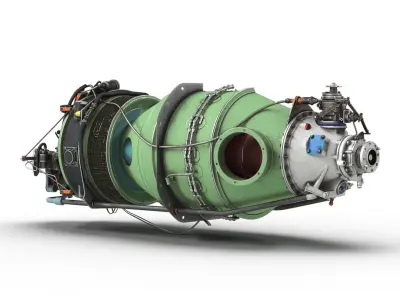  Turboprop Aircraft Engine Canada PT6 Sectioned 