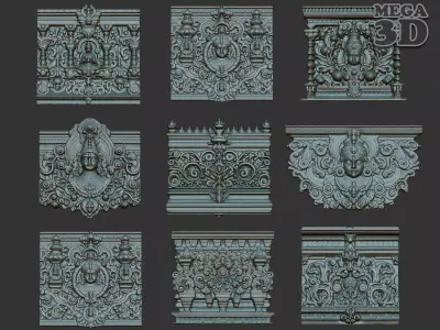 Indian Temple Wall basrelief Pack 240613